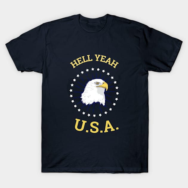 Hell Yeah USA T-Shirt by Artsy Y'all